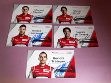24 Heures du Mans 2013 - lot 5 cartes pilotes AUDI - signed card