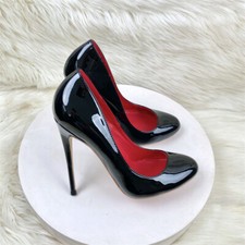 New Women's Shoes Round Toe High Heels Pumps Ladies Party Heel Red Lining
