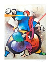 David Schluss "Cello Tango" 14 3/8" x 10 7/8" Serigraph on paper