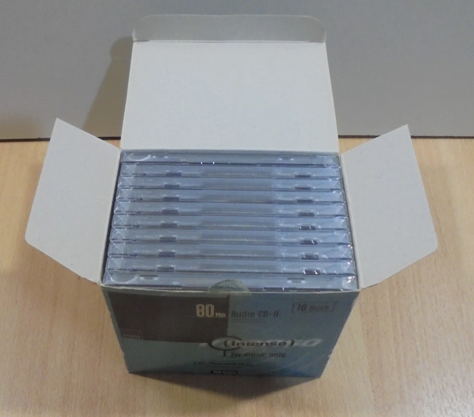 INTENSO SET OF TEN BLANK AUDIO CD-R DISCS SEALED - Image 2 of 4