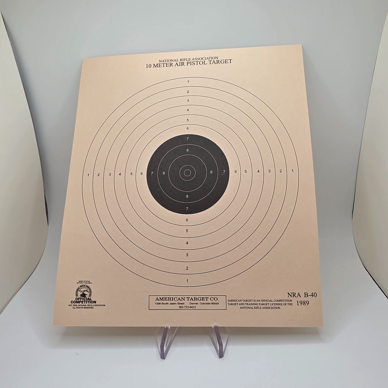 ISSF NRA Olympics 10 Meter Air Pistol Target - Official B-40 Lot of 50