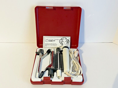 VTG Conair Twist'n Curl Trio - CB500C - Curling Iron Brush and Case