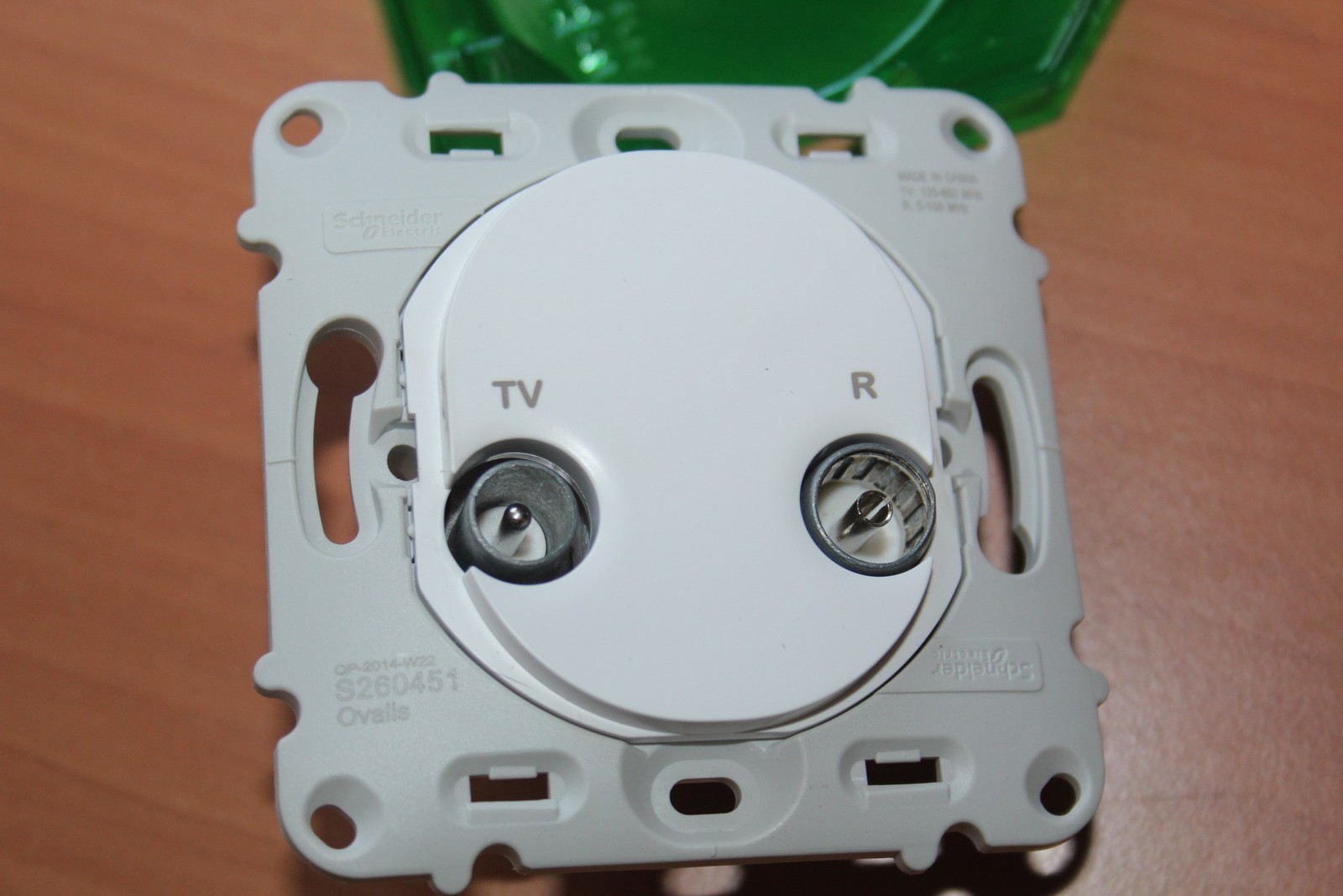 Schneider Electric Lot de 8 Prises TV R Ovalis S261451 Blanc