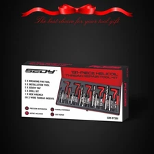 131-Piece Thread Repair Kit, Automotive Engine Spark Plug Cylinder Insertion