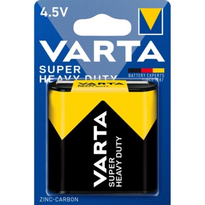 10x Flachbatterie 3R12 4,5V Varta Superlife Typ 2012 Zink-Kohle