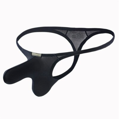 Men's Sexy Thongs Elephant Nose Pouch Underwear Low Waist Breathable G-String