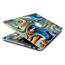 Skin Wrap for MacBook Pro 15 inch Retina blue orange psychadelic oil slick