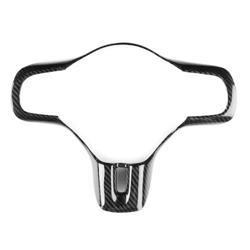 Real Dry Carbon Fiber Steering Wheel Cover Trim For Mitsubishi Lancer EVO X 10th - Picture 7 of 12