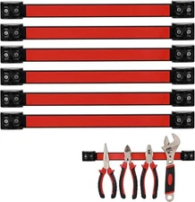 12" Magnetic Tool Holder Strip 6Packs Metal Magnet Tool Organizer Bar for Garage