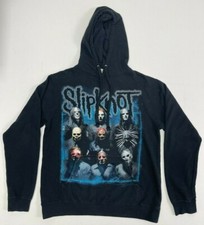 RARE 2006 Slipknot Hooded Size Small Double Sided Hoodie Pullover Black & Blue