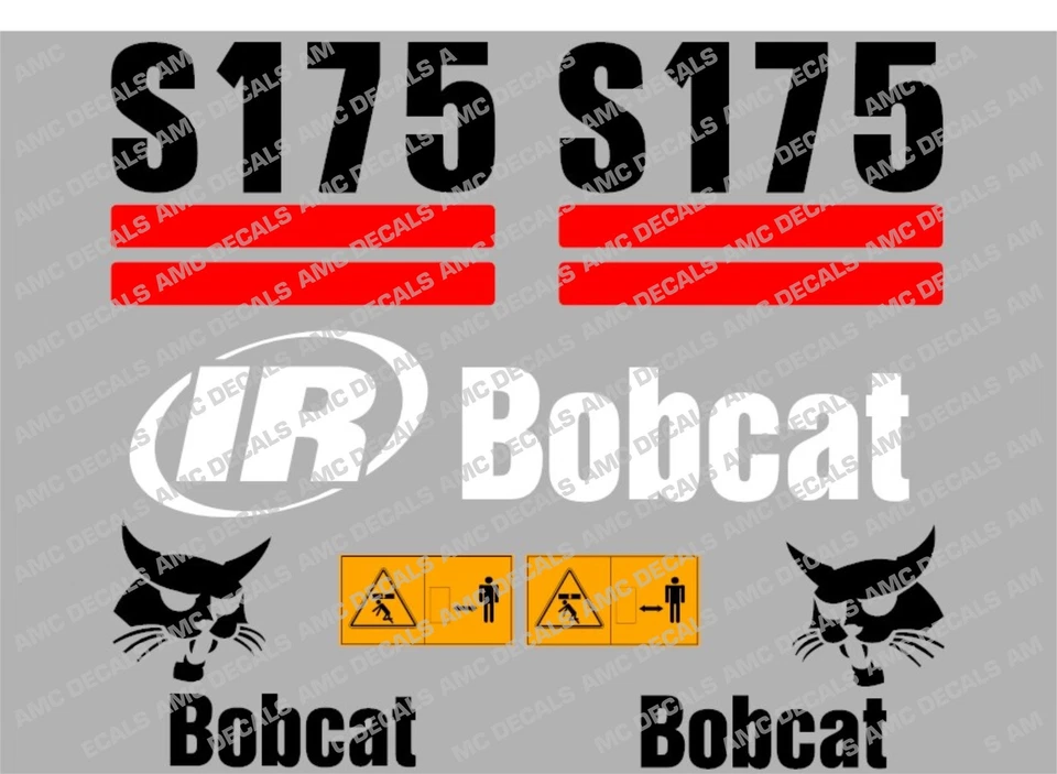Bobcat S175 Skid Steer Aufkleber Satz - Bild 1 von 1