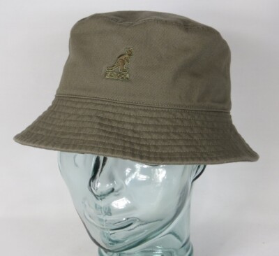 Original KANGOL Washed Bucket Hat Fischerhut Stoffhut Hut Baumwolle oliv NEU