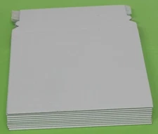 Lot of 10 White Cardboard CD/DVD Mailers Envelope w/ Self Seal Flap, 6 3/8 X 6