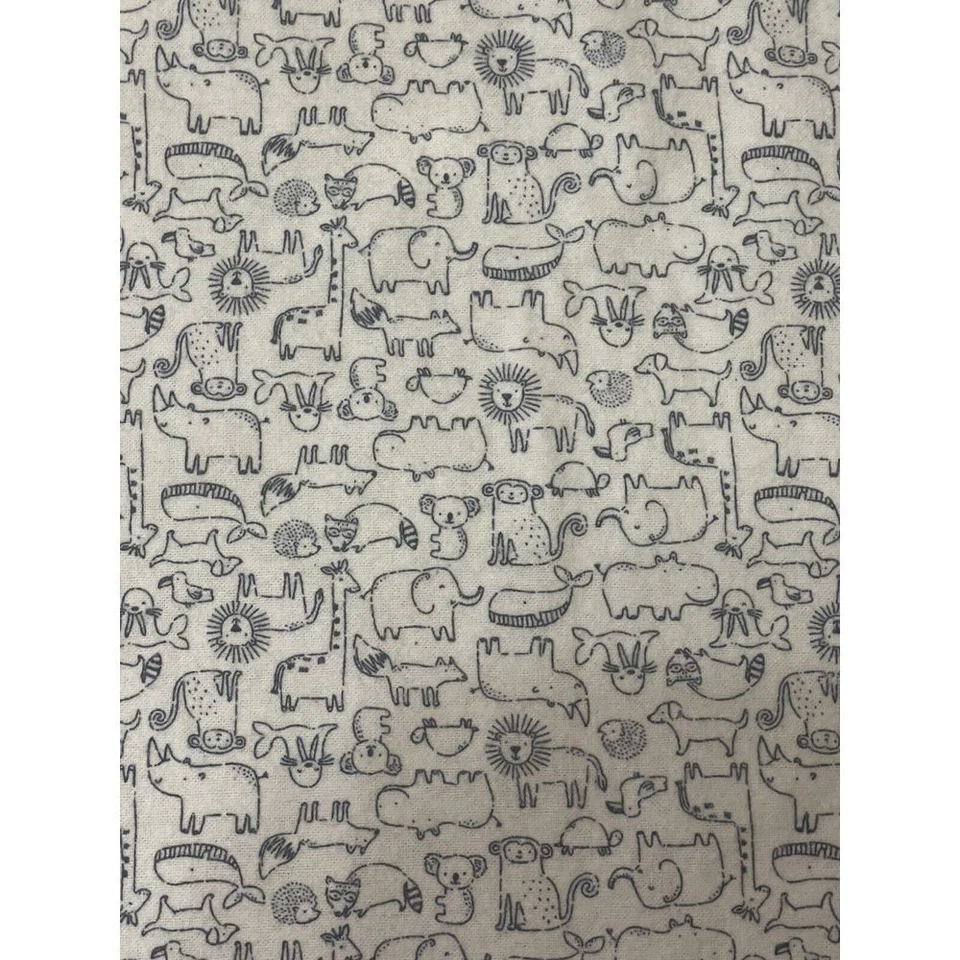 Carters White Blue Animals Receiving Blanket Jungle Flannel Swaddle Security - Image 2 of 4