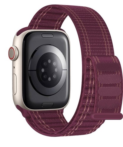 Nylon Loop Uhrenarmband für Apple Watch 39-42mm - Smart Armband Burgund