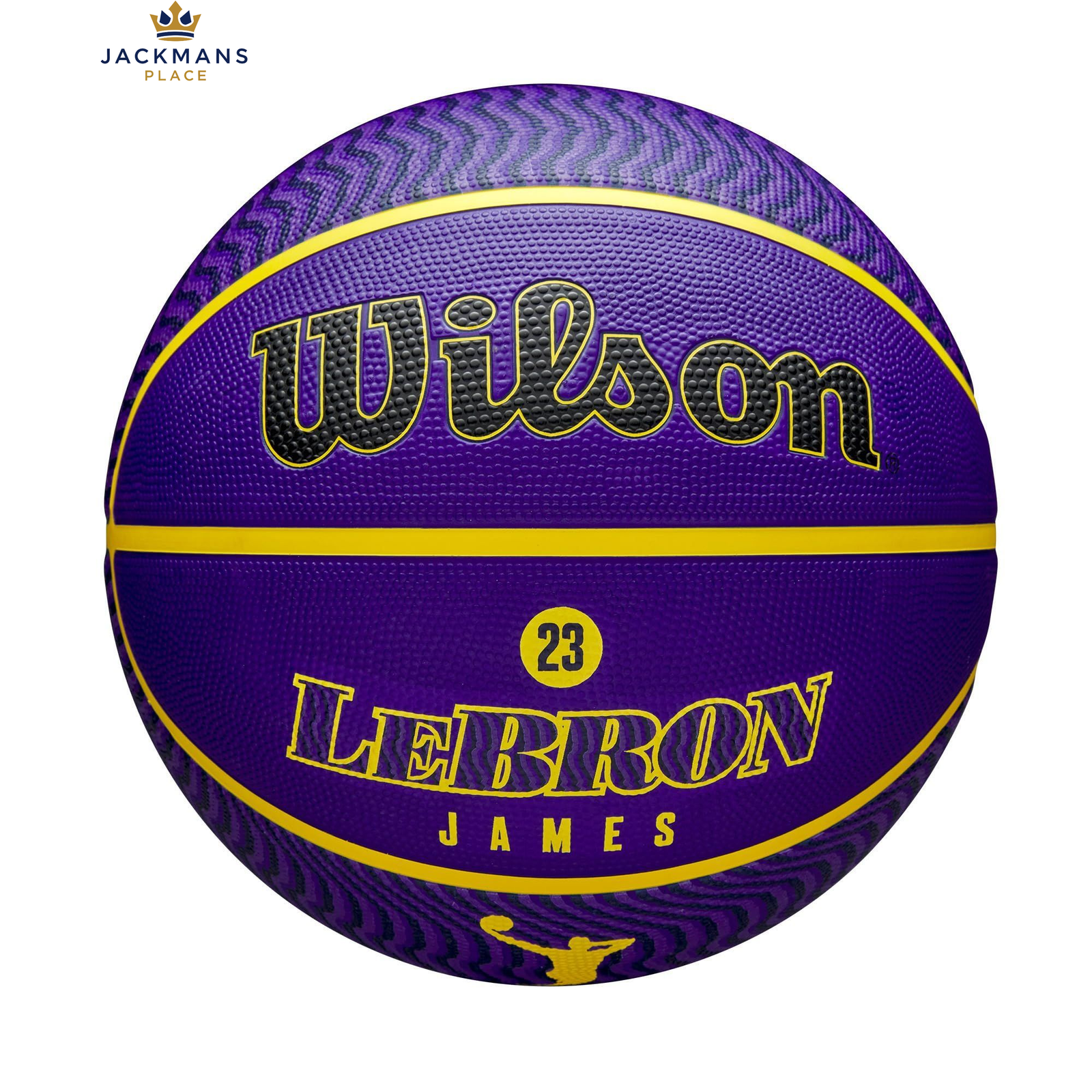 Wilson NBA Player Icon Outdoor Basketball - Lebron 7, Purple / Yellow