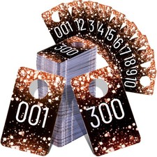 Live Plastic Number Tags Consecutive Reusable Normal Mirrored Image Coat