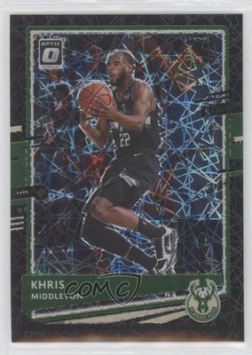 2020-21 Panini Donruss Optic Black Velocity Prizm 12/39 Khris Middleton #55 s1i