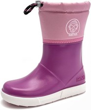 Size 6 Pink Soft BOATILUS PENGUY-B Lined Boots,  22/23 EU Kids Eco Wellies Fuxia