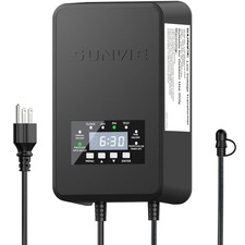 SUNVIE 120W Low Voltage Outdoor Lighting Transformer Landscape w/ Timer Sensor