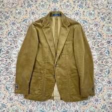  A , Size S Polo Ralph Lauren Corduroy Set-Up Blazer   Camel Brown / 22FW