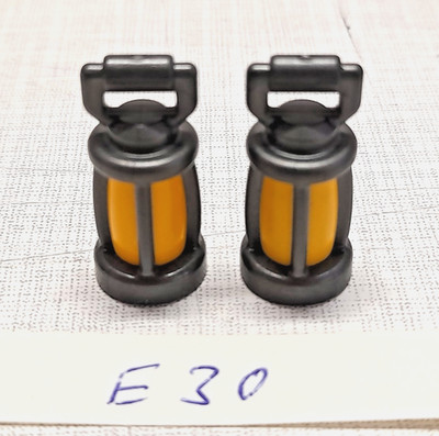 Playmobil Lampe Laterne Handlampe 2x dunkelgrau Western Ritter Piraten (E30)