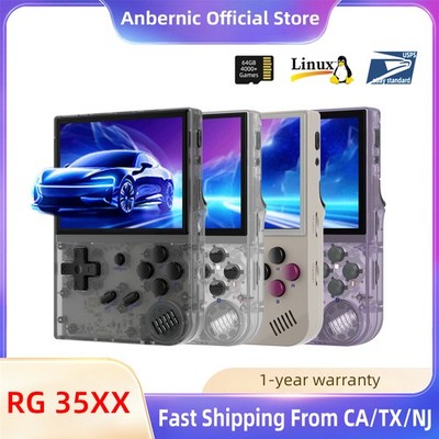 ANBERNIC 2024 RG35XX Handheld Game Player 4500+ Games 2600mAh Battery H700 Gift