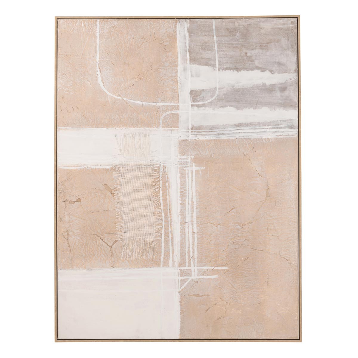 Tableau abstrait de luxe Dai en toile grand format 90x120cm multicolore