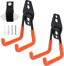 Heavy Duty Garage Storage Hooks, 2 Pack Utility Steel Garage Tool Organizer Wall
