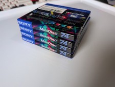 4 Sony Mini Disc MD MDW-74AL Recordable Color Collection Sapphire Blue