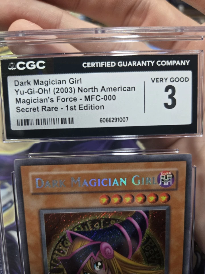 Yu-Gi-Oh! Dark Magician Girl MFC-000 2003 Magicians Force primera edición CGC 3 Foto 3 de 4