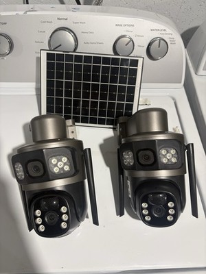 Outdoor Security Camera with Dual Lens