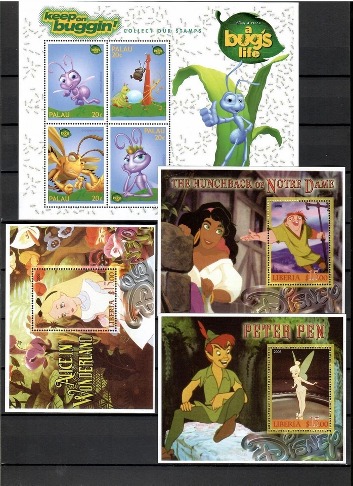 Composición de dibujos animados de Walt Disney [8] 50 diferentes juegos y s/s MNH #CNA344 Foto 2 de 4