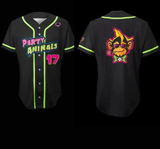 Savannah Bananas Brandon Crosby Baseball Jersey black AOP 17 Party Animals