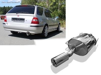 Fox Sportauspuff Honda Civic 6 Aerodeck 1x90mm rund mit Abs.