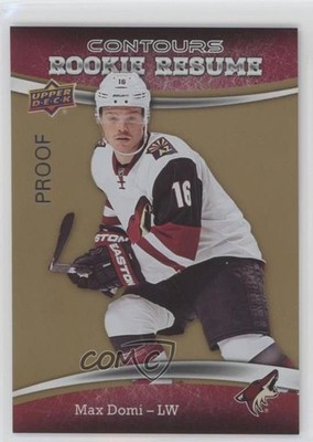 2015 Upper Deck Contours Rookie Resume Gold Rainbow Proofs 5/50 Max Domi RC f0v