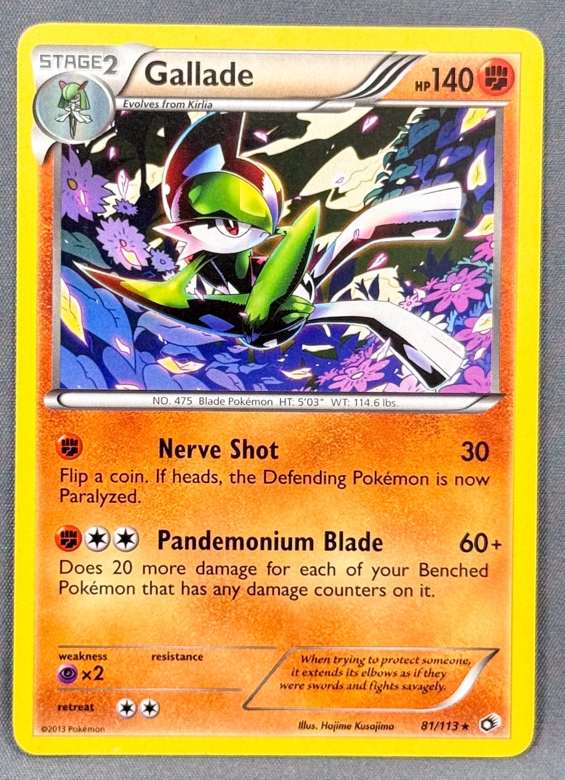 MP Gallade 81/113 Rare Legendary Treasures Pokemon