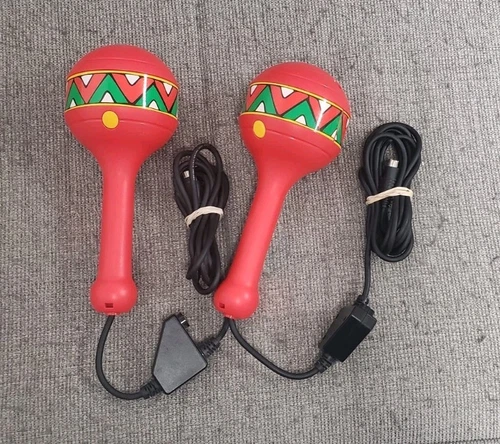 Samba De Amigo Maracas Controllers set of 2 - SEGA Dreamcast TESTED WORKS