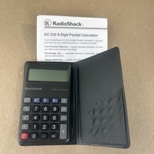 Vintage Radio Shack 8 Digit Pocket Calculator EC-235 TESTED 1998 W/Instructions