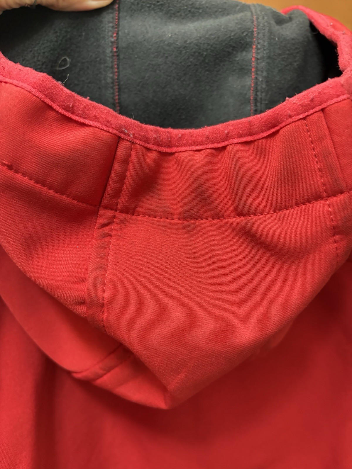 Guess Solid Hooded Zip Up Jacket Fire Red Full Zi… - image 7