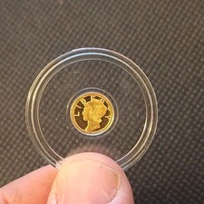 1/200 oz .9999 Fine Gold Winged Liberty Design Fractional Round Bullion