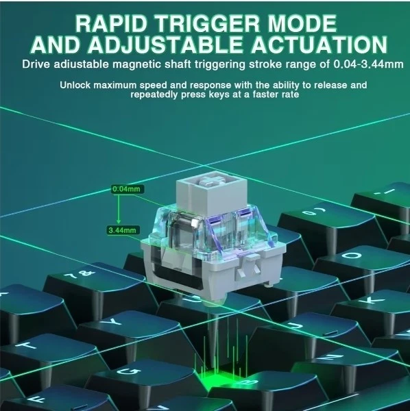 Aula WIN60 HE - 60% Mechanical Gaming Keyboard Wired, Magnetic Switch Hot Black - Image 4 of 4