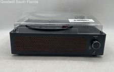 Vintage Model R608 Black Record Player Belt Drive System Turntable Untested
