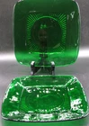 2-Anchor Hocking Forest Green Charm Depression Glass Luncheon Plates 1950's