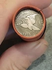 Xf+1857 Flying Eagle &1862 Indian Head Penny Ends Of Lincoln Wheat Cent Roll