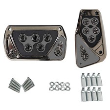 Car Pedal Covers Kit Anti-Slip Car Pedal Pads Reusable Interior Decorations Gray