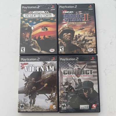 Conflict Lot Playstation 2 PS2 Desert Storm, Vietnam, Global Terror