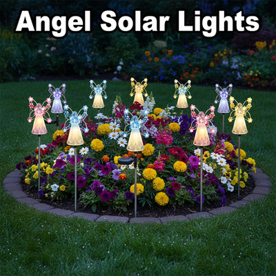 Solar Garden Angel LED Light Lamp Landscape Lights Patio Decorative Memorial For