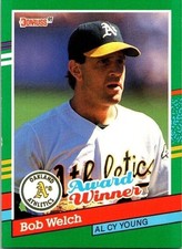 Bob Welch American League Cy Young Award Winner 727 Donruss 1990 Baseball Card