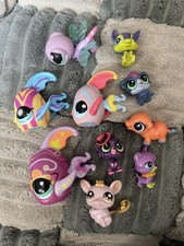 Authentic LPS Littlest Pet Shop Lot of 10 Animals Pets Fish
